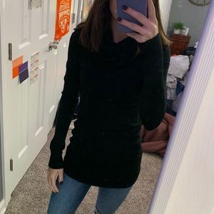 Black Charlotte Russe Cowl Neck Sweater